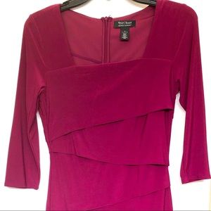 White House Black Market Purple Dress 4 NWOT